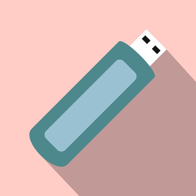 Usb flash drive flat icon for web and mobile devices