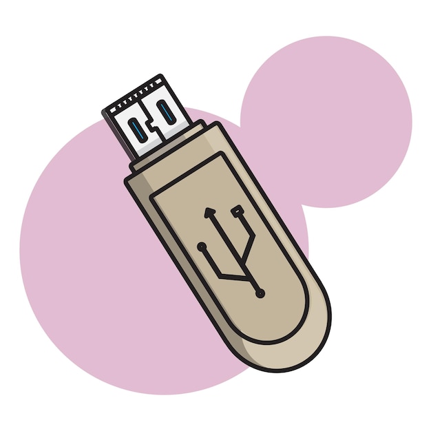 Usb flash drive icon design vector illustrator eps 10