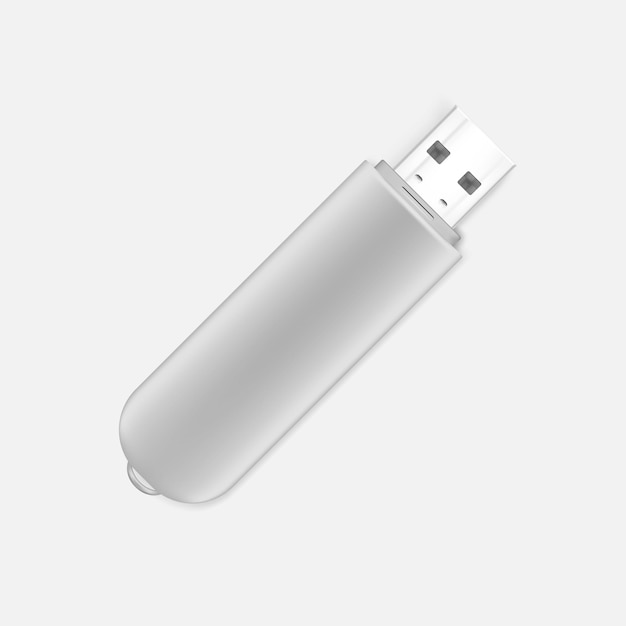 USB flash drive, realistic vector mock-up
