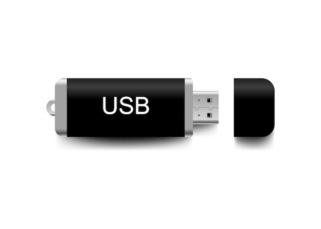 Vettore chiavetta usb con ombra