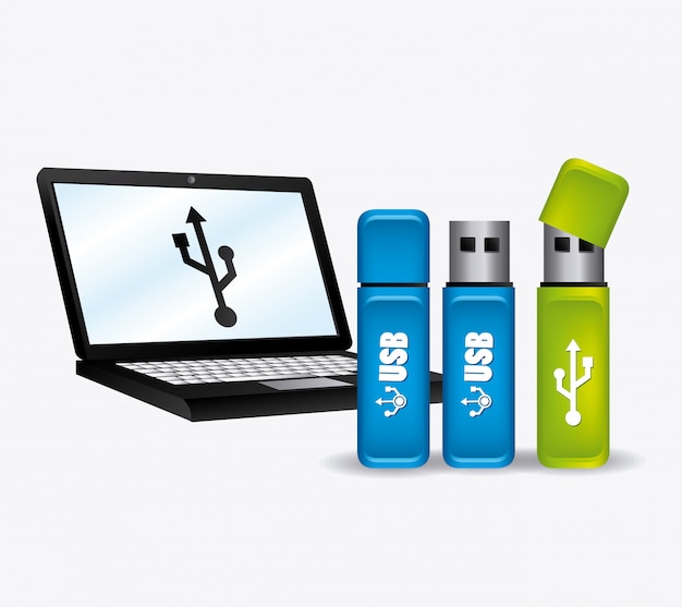 Vector usb-ontwerp.