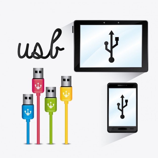 Vector usb-ontwerp.