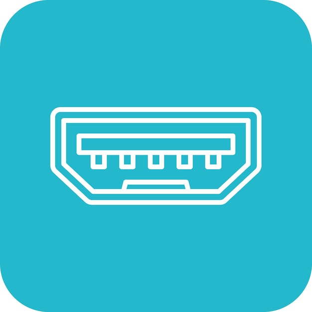 USB-poort vector icoontje Kan worden gebruikt voor Computer en Hardware icoonset