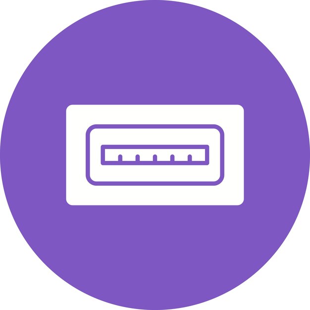 USB 포트 아이콘 터 이미지 컴퓨터 및 하드웨어에 사용할 수 있습니다