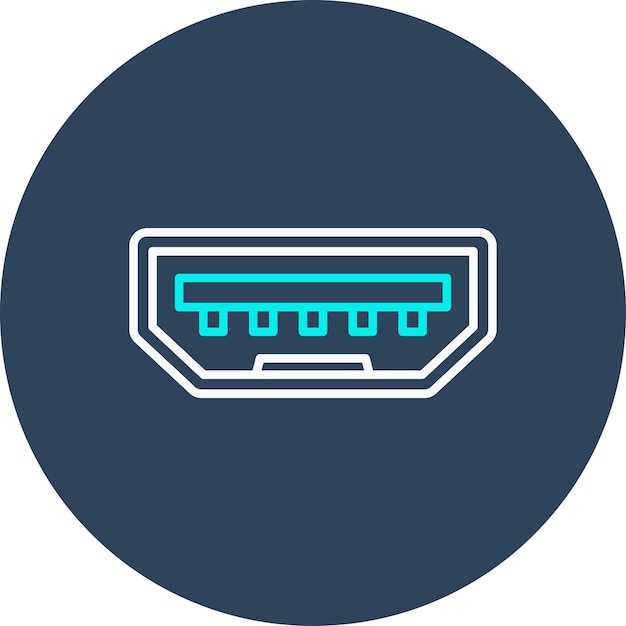 Икона векторного порта USB может использоваться для набора икон компьютера и оборудования
