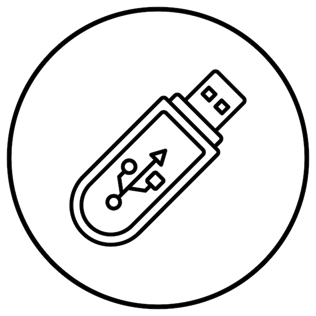 USB 스틱 터 아이콘 컴퓨터 및 하드웨어 아이콘 세트에 사용할 수 있습니다