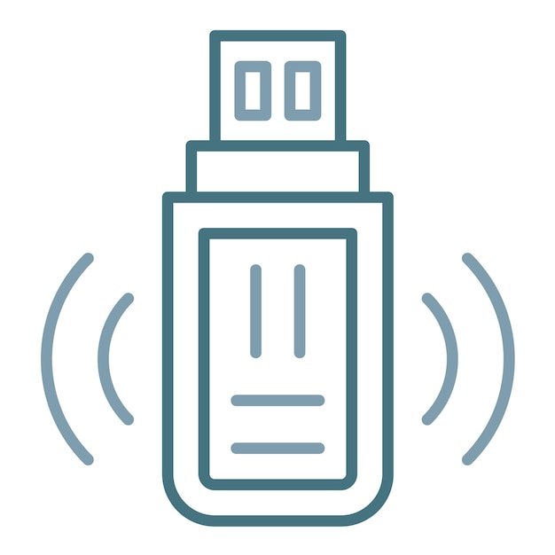 USB Wifi Flat Illustration