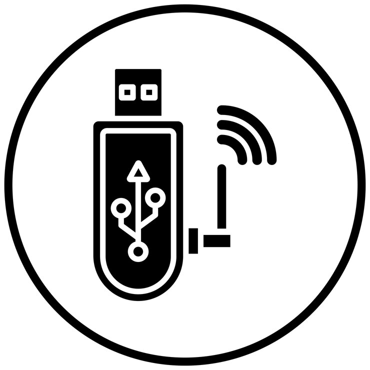 Vector usb wifi icon style