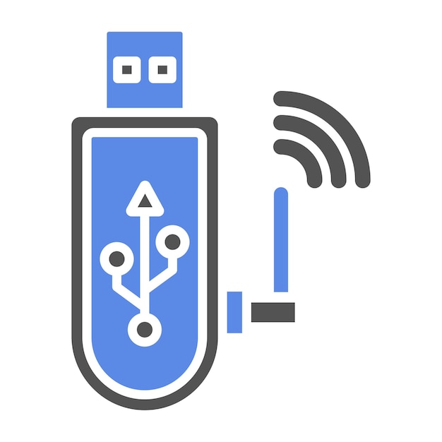 Vector usb wifi icon style