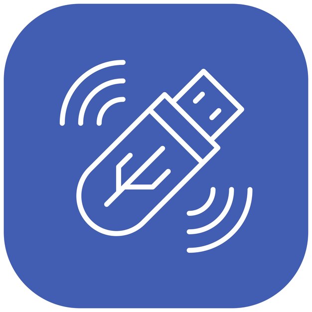 USB Wifi vector illustratie stijl