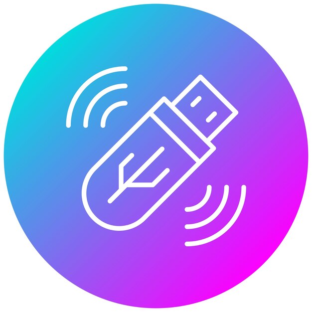 USB Wifi vector illustratie stijl