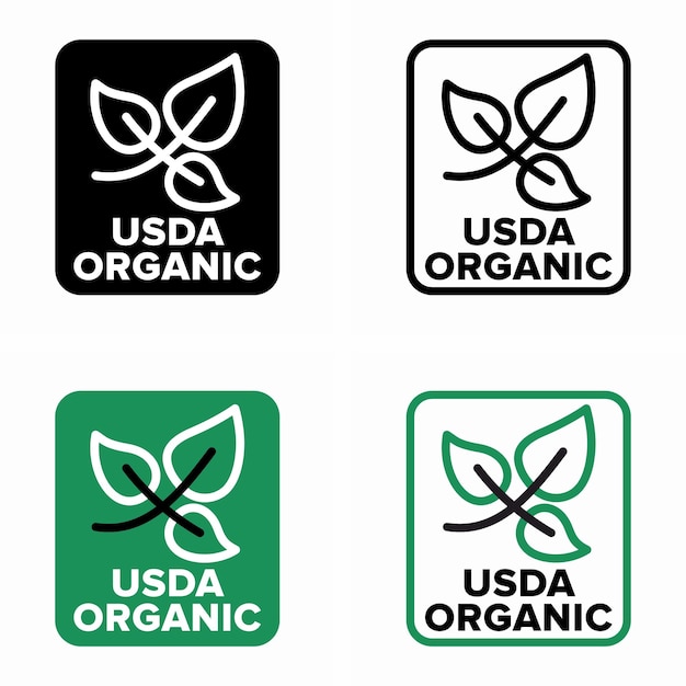 Vector usda organic vector information sign