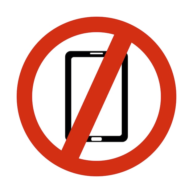 Vector do not use phone icon sign vector illustration