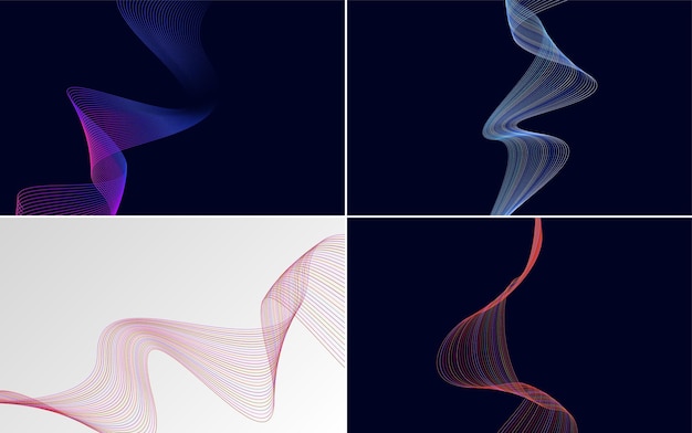 Use these geometric wave pattern vector backgrounds to add visual appeal to your project