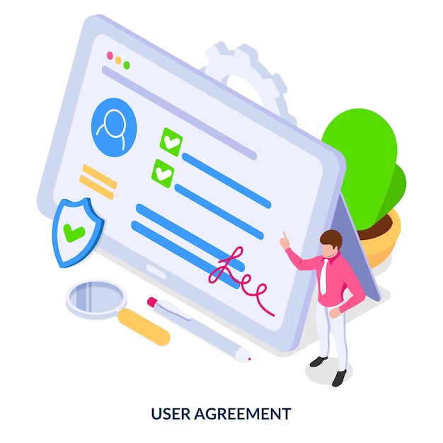 User agreement. Vector illustration