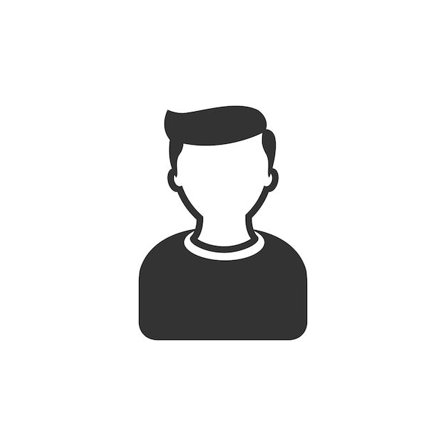 User avatar icon in black and white