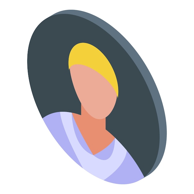 Vector user avatar icon isometric vector people person man face