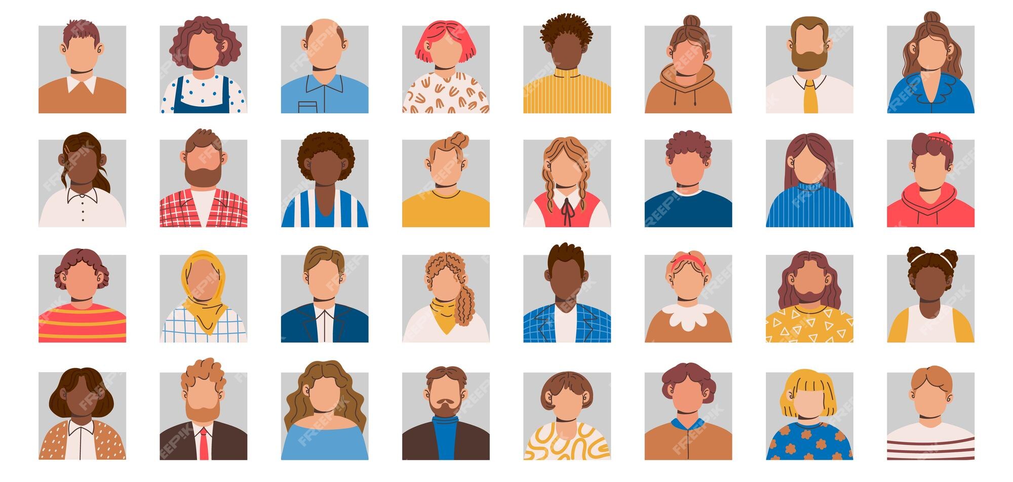 User Avatars — Customizable Vector Profile Pictures