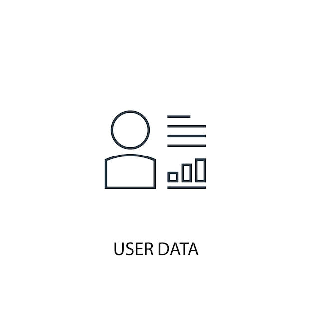 User data concept line icon. Simple element illustration. user data concept outline symbol design. Can be used for web and mobile UI/UX