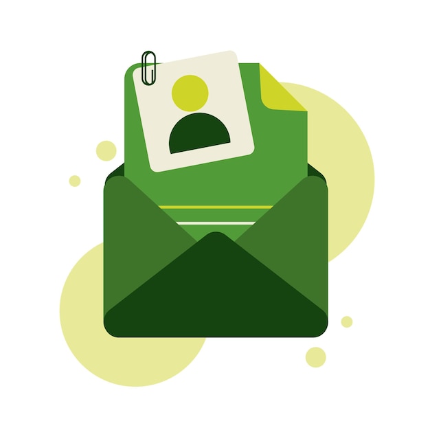 User email icon. Illustration of business mail icon. Send email, contact icon.