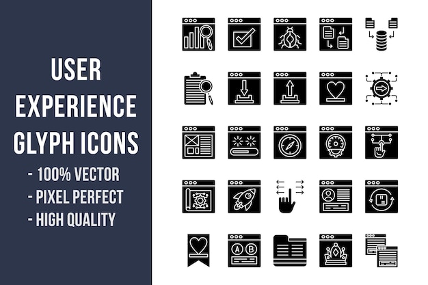 User Experience Glyph Icons