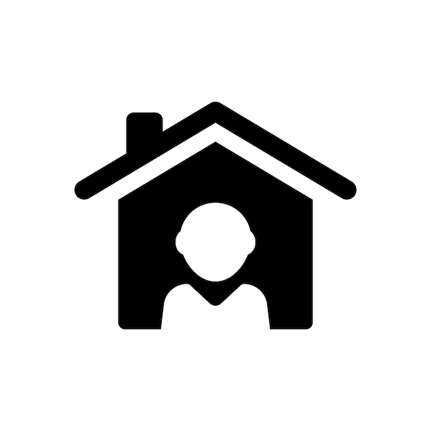 Vector user home icon