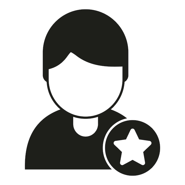 User icon simple vector Star review Survey rate