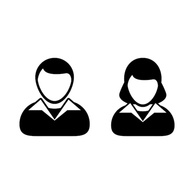 User icon vector male and female person profile avatar symbol