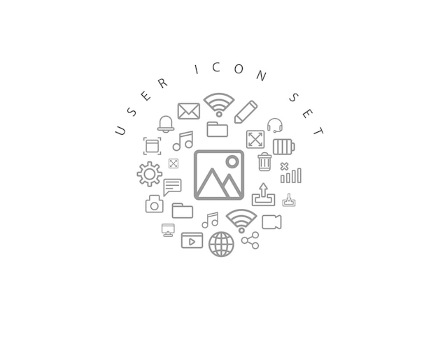 user icons set design