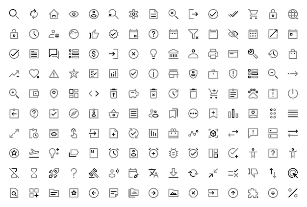 Vector user interface icon set