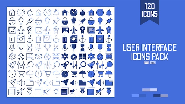 Vector user interface icons pack