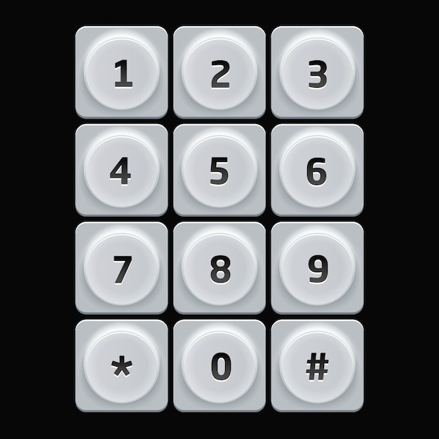 Vector user interface keypad for phone