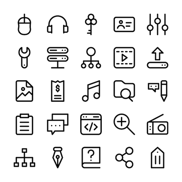 User Interface Line  Icons