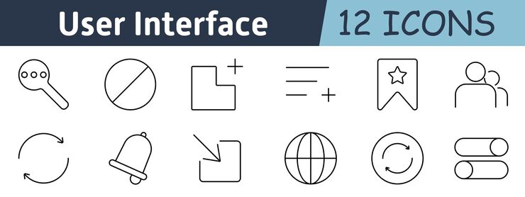 Vector 用户界面设置图标放大器限制添加功能对齐书签用户组循环钟扩展地球周期切换开关用于界面控制