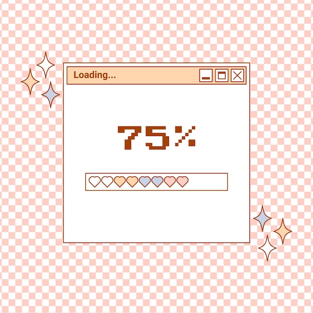 Vector user interface y2k sticker retro browser window calculator nostalgia pc elements pink pastels vector