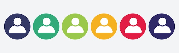 User profile icon for web buttons