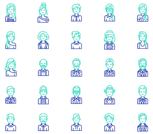 User Profile vector icon set