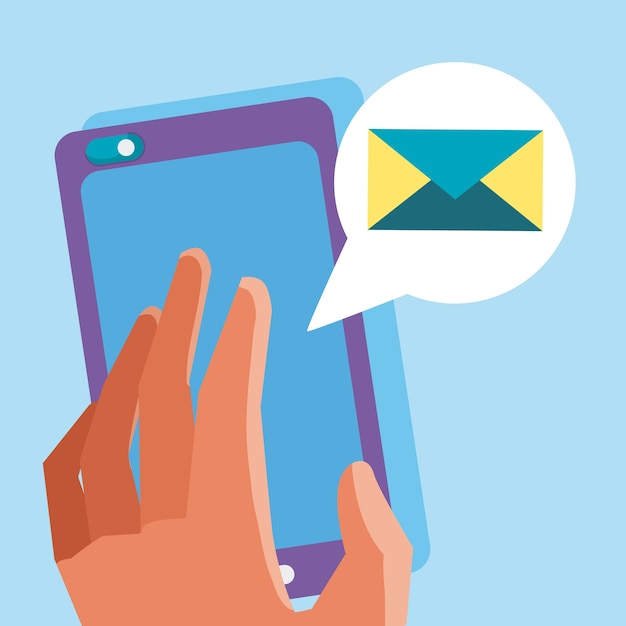 using smartphone for send email 