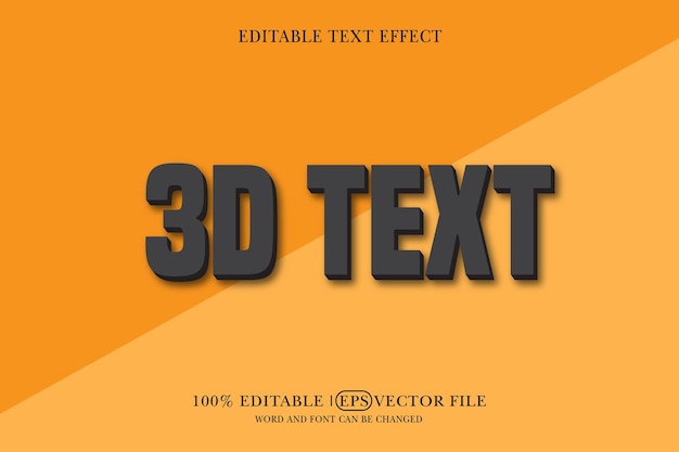 Using this editable text effect template create 3d text