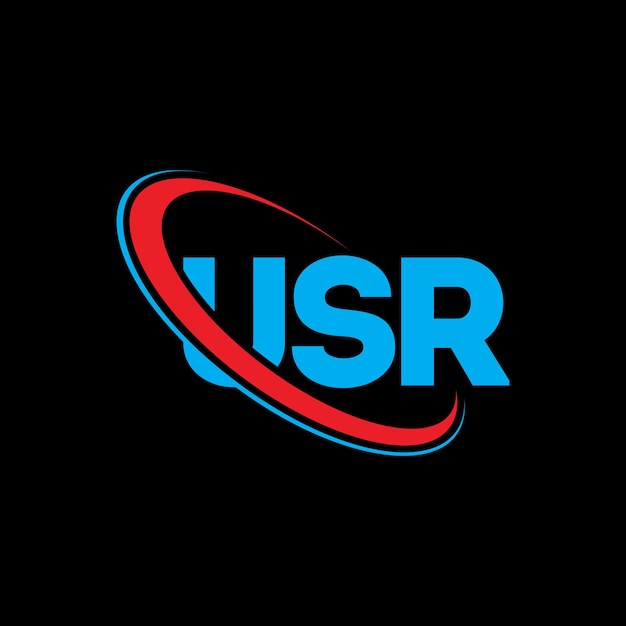 USR логотип USR буква USR буква дизайн логотипа инициалы USR логотипа, связанного с кругом и заглавными буквами монограммы логотипа USR типографии для технологического бизнеса и бренда недвижимости