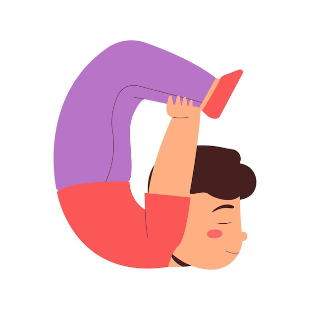 Ustrasana yoga pose illustratie