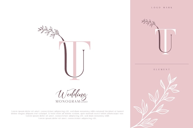 ut tu wedding initial monogram logo