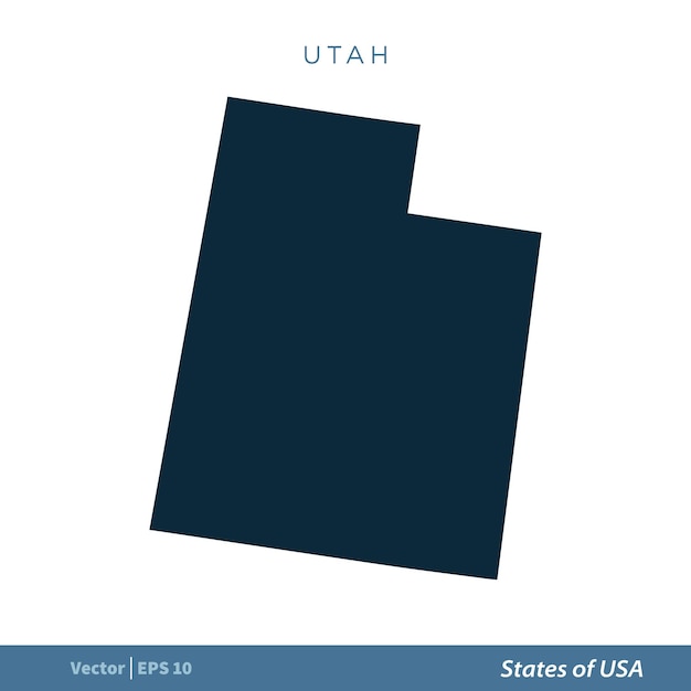 Utah Staten van de VS Kaart Pictogram Vector Sjabloon Illustratie Ontwerp Vector EPS 10