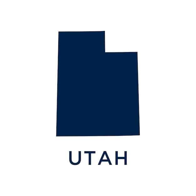 Utah United States of America USA map illustration