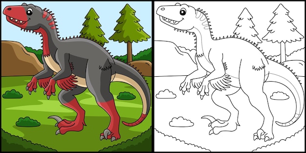 Utahraptor Dinosaur Kleurplaat Illustratie