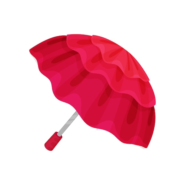 ute crimson umbrella vector Illustration isolated on a white background