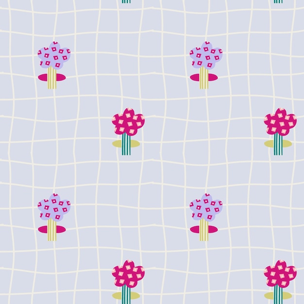 Ute pattern with flowers creative floral background great for fabric textilevector illustration