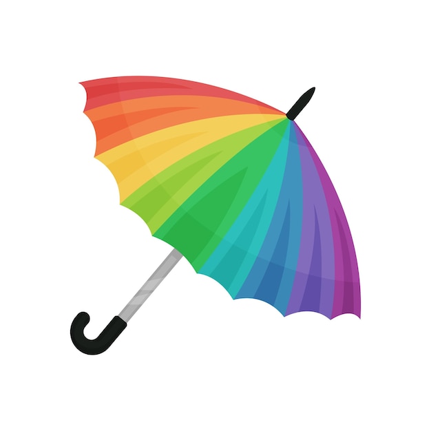 Ute regenboog paraplu vector Illustratie geïsoleerd op een witte achtergrond