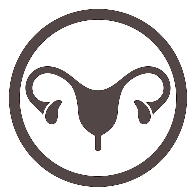 Uterus icon Woman reproductive system Medical symbol