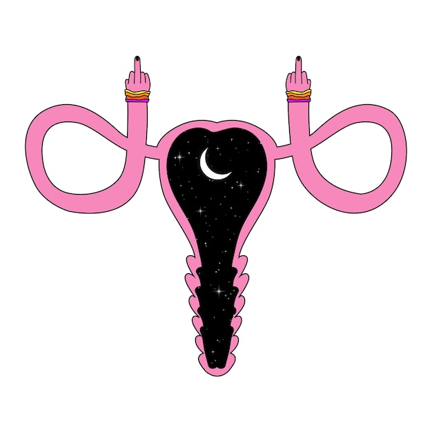 Vector uterus, women rights